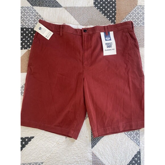 Other - Dockers Perfect Shorts Mens 40 Coral Classic Fit Flat Front Stretch Casual NEW